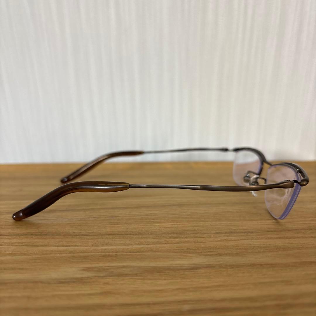999.9 フォーナインズ　S-208T ブラウンメタル フレーム 眼鏡