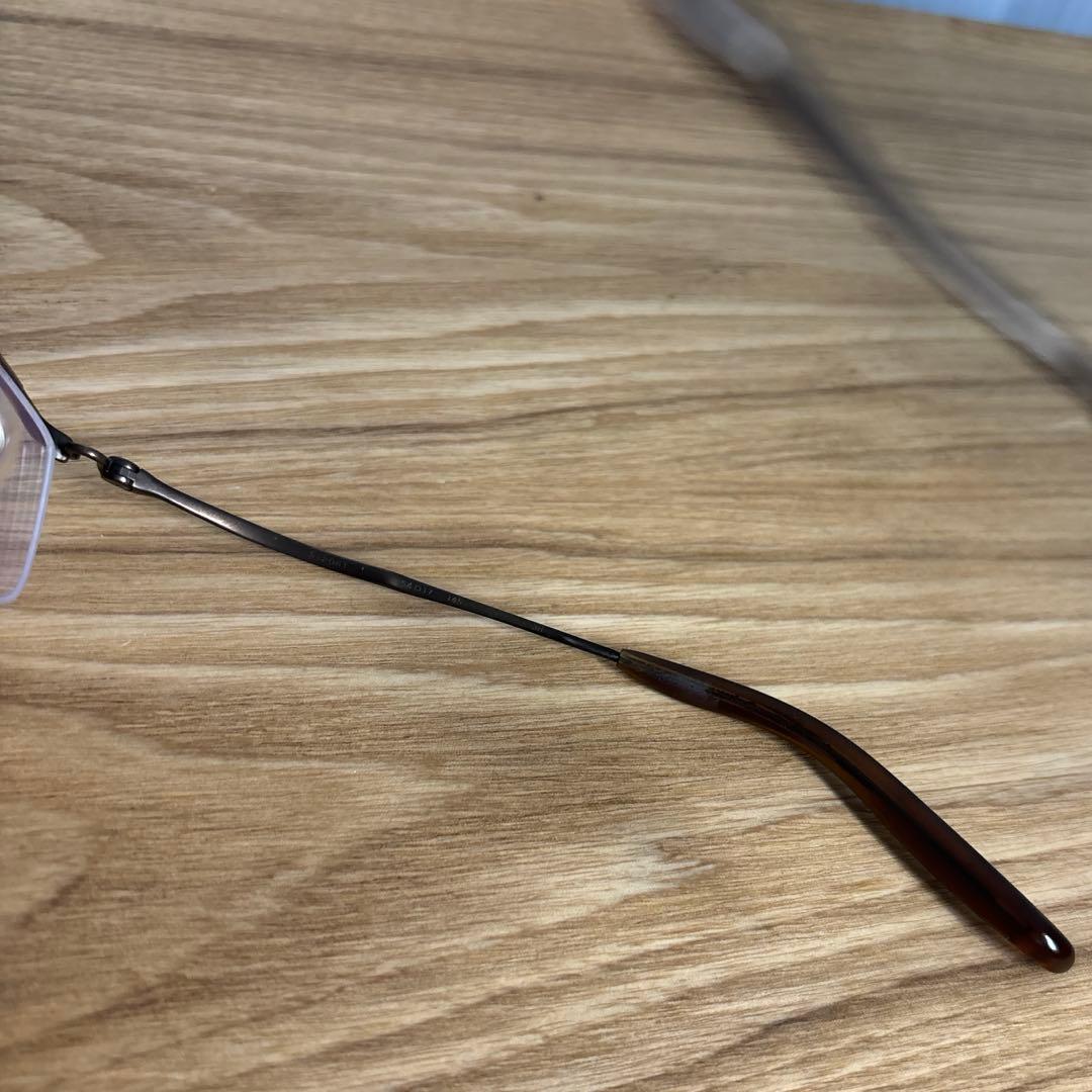 999.9 フォーナインズ　S-208T ブラウンメタル フレーム 眼鏡