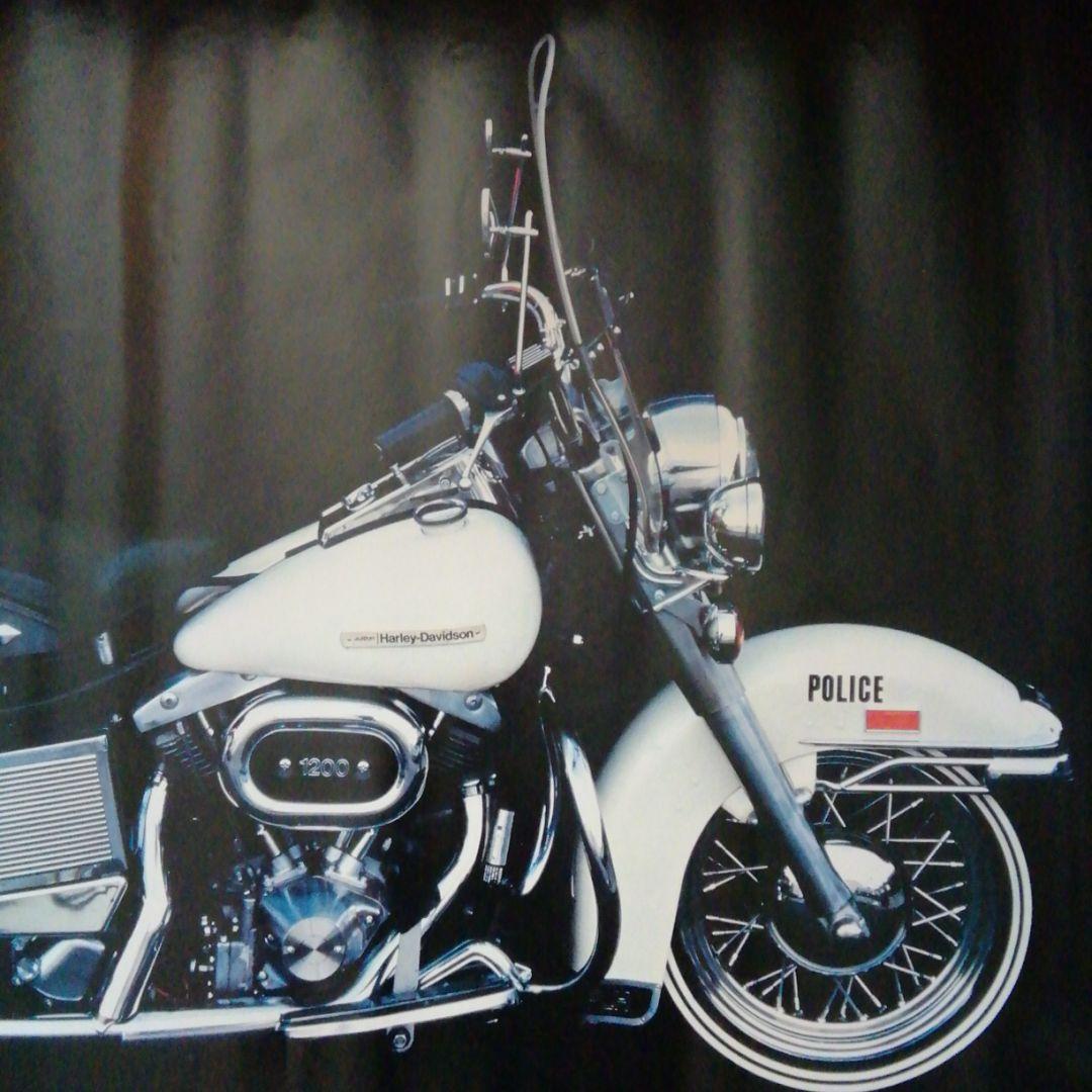 ハーレーダビッドソンポスター　1976年型FLHエレクトラグライド　ポリスタイプ