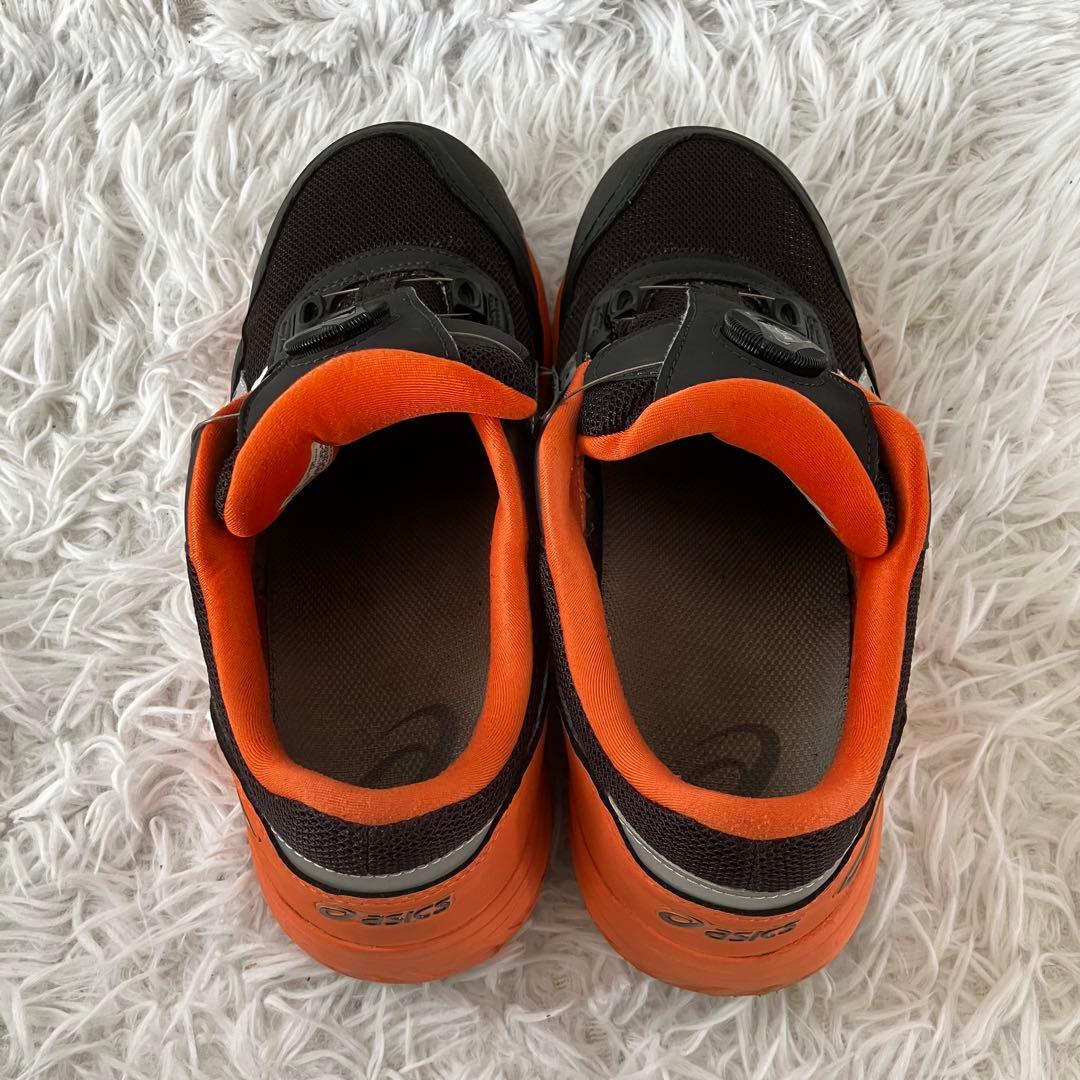 アシックス 安全靴 BOAシステム 黒 オレンジ CP ウィンジョブ