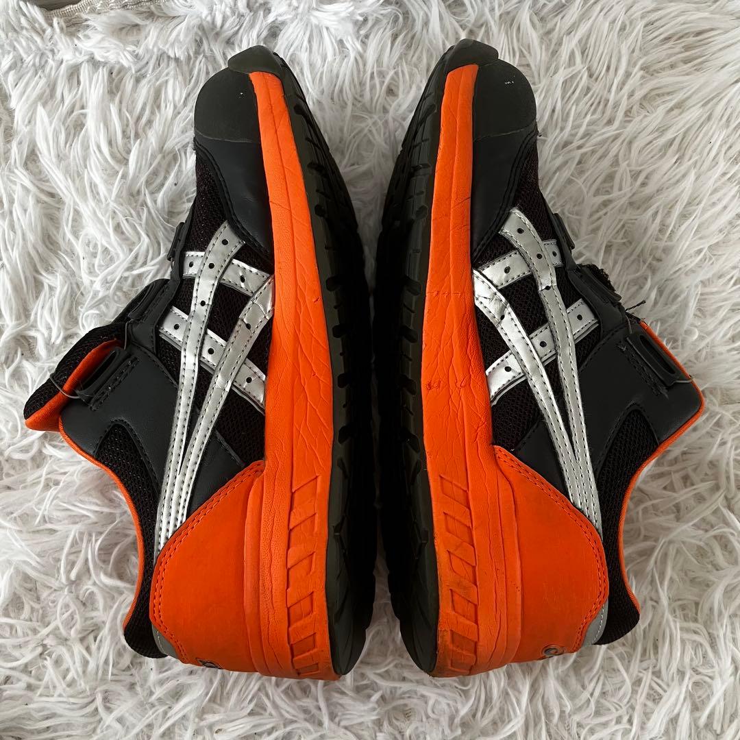 アシックス 安全靴 BOAシステム 黒 オレンジ CP ウィンジョブ