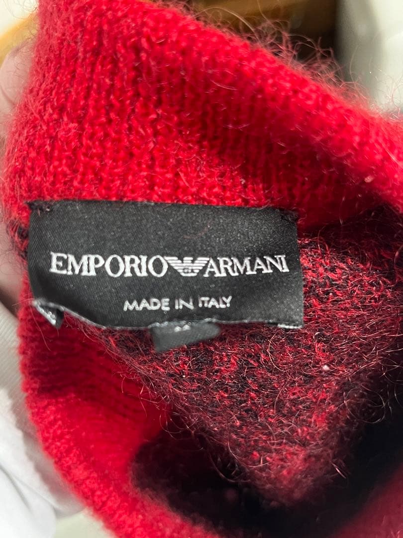 m*u様 EMPORIO ARMANI 赤黒　ニットセーター