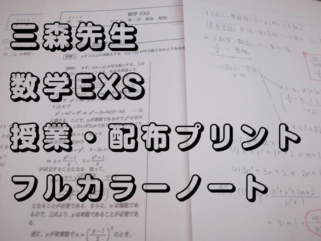 駿台　数学EXSの通期セットと三森先生おまけ　鉄緑会　河合塾　東進