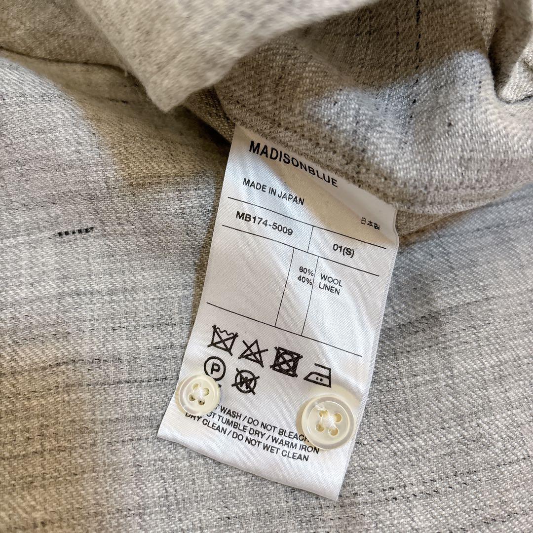 MADISONBLUE マディソンブルー ウール リネン シャツマダムシャツ