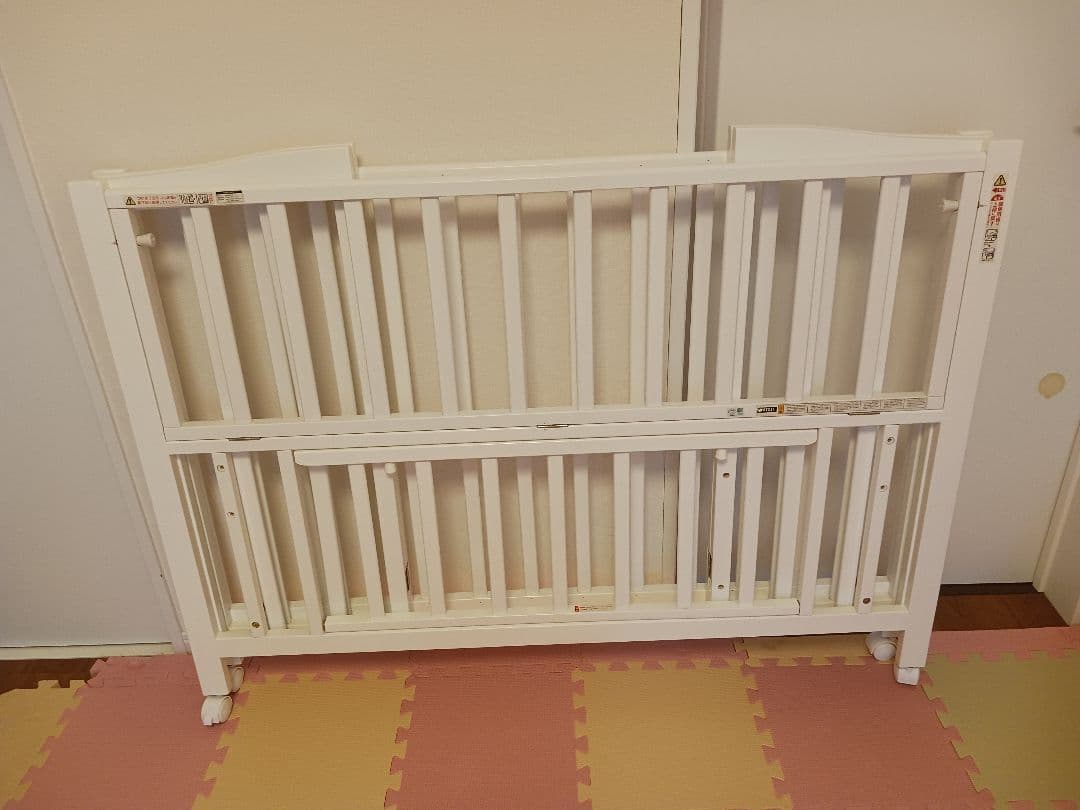 カトージ ベビーベッド 折りたたみ レギュラーサイズ120×70cm ホワイト