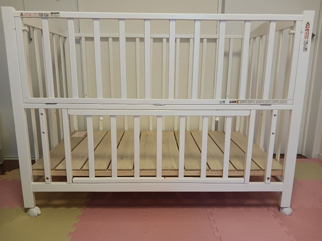 カトージ ベビーベッド 折りたたみ レギュラーサイズ120×70cm ホワイト