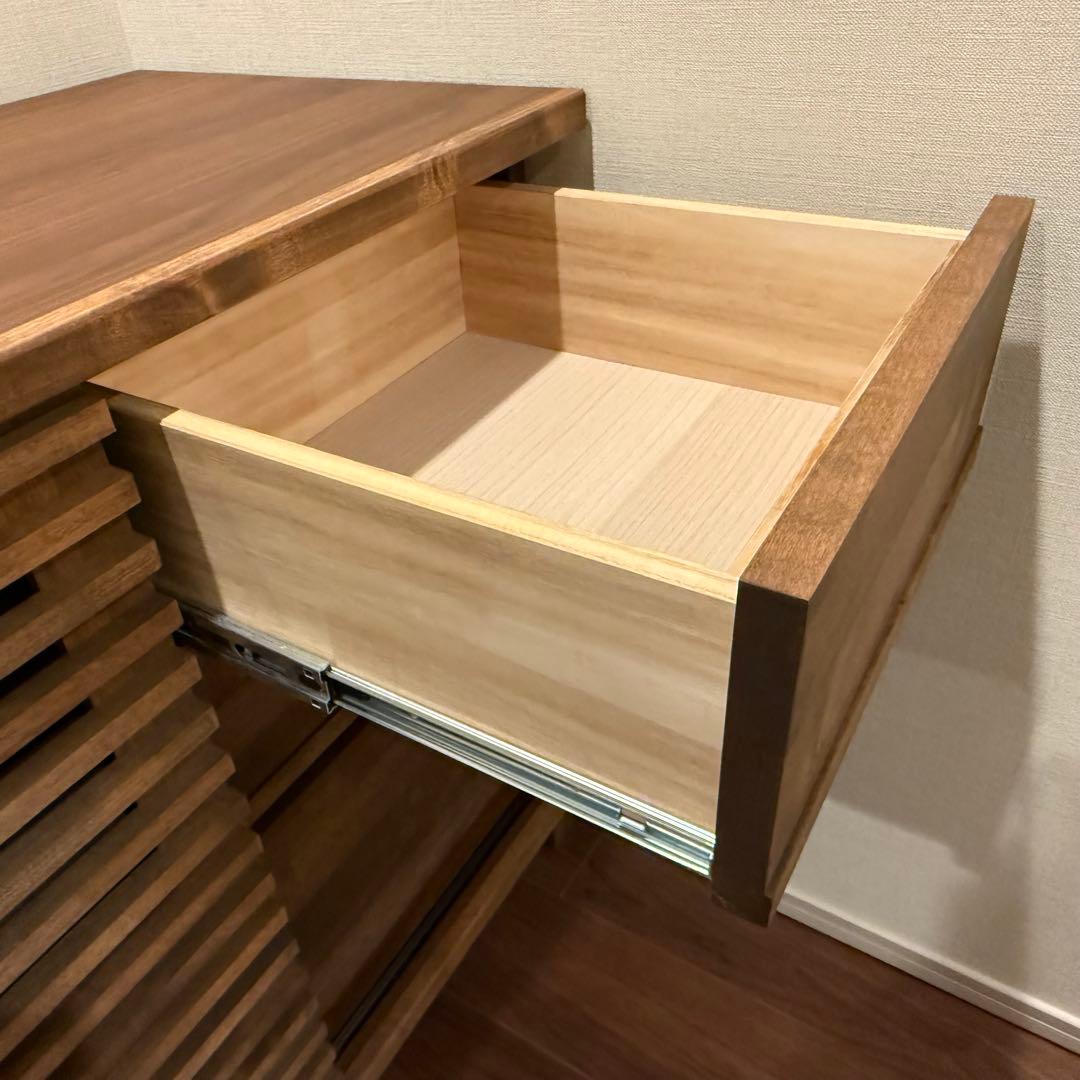 テレビ台　ハイタイプ　キャビネット　オーク