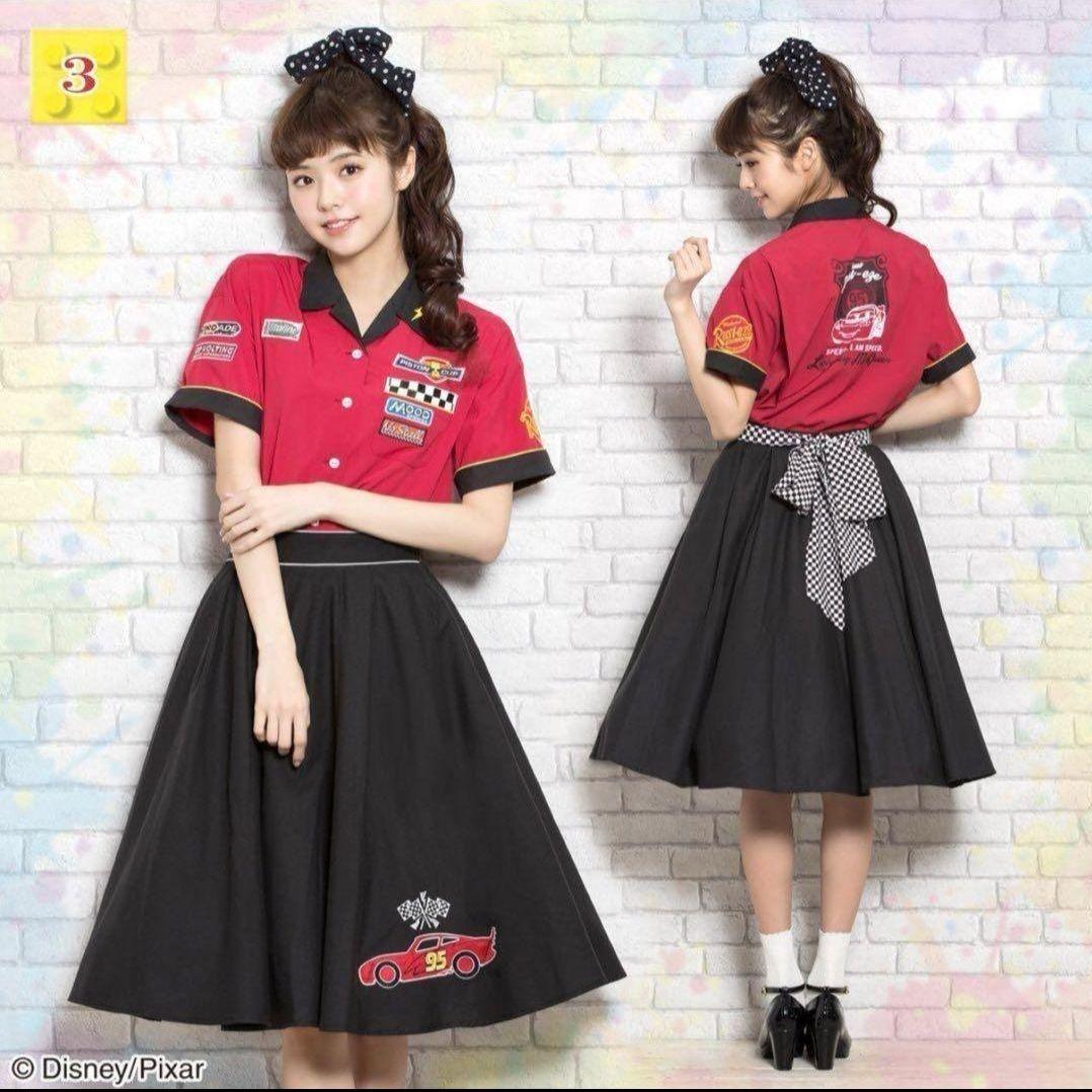 シークレットハニー ピクサー カーズ ボーリングシャツ フレアスカート