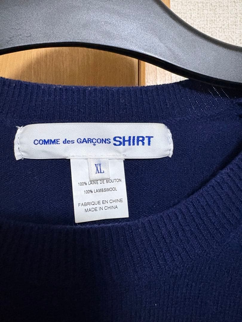 COMME des GARCONS SHIRT ニット ネイビー XL
