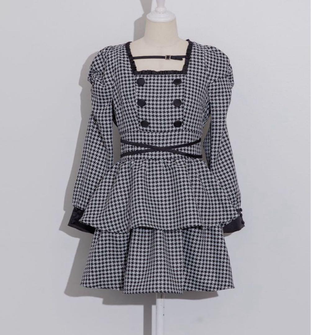 Pium クロスベルトティアードワンピース