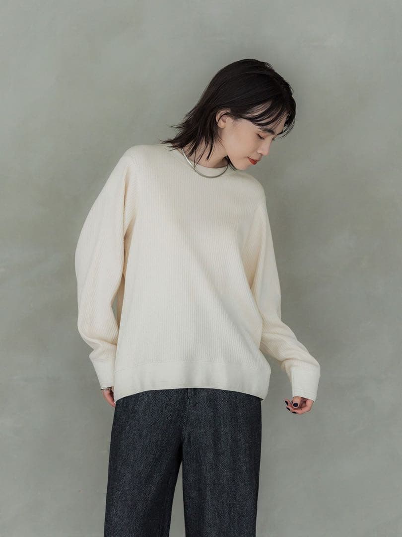 【新品未使用】crewre カーヴィシームリブプルオーバー