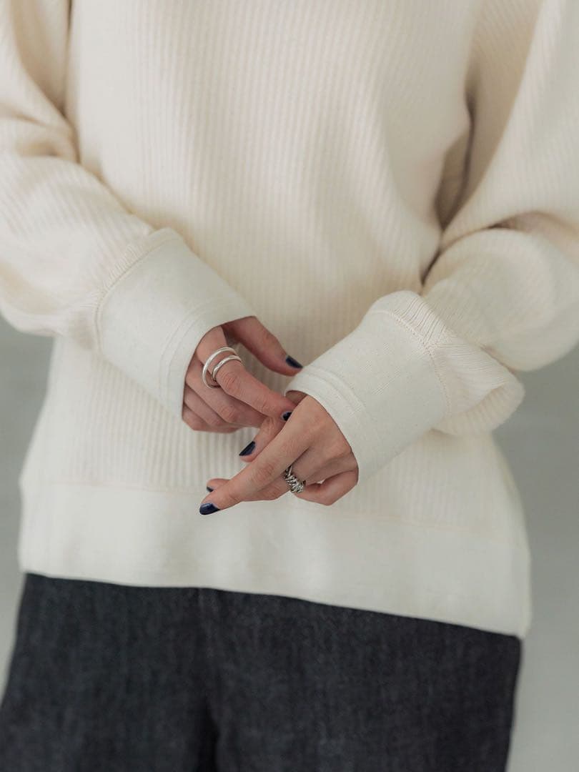 【新品未使用】crewre カーヴィシームリブプルオーバー