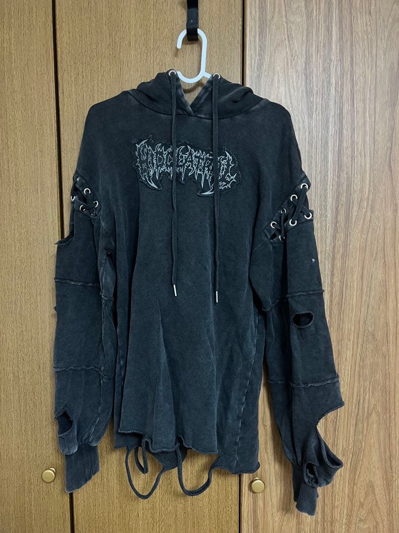 Hidolatral THEODOLダメージオーバーサイズ猫耳パーカー