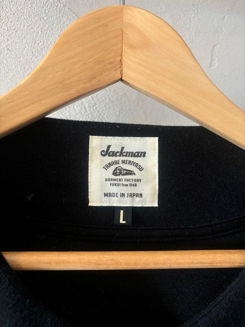 JACKMAN JM7641 ジャージー カラーレス ジャケット /L/BLK