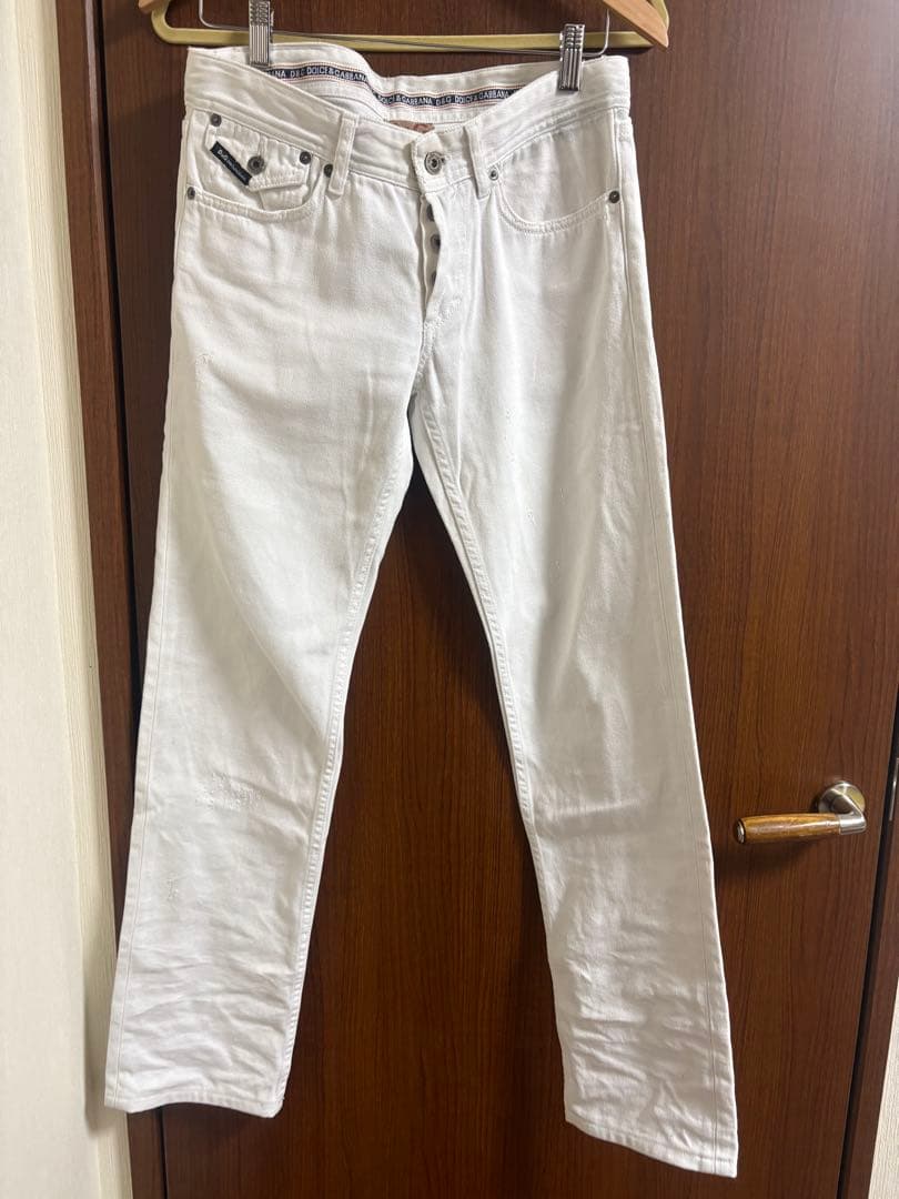 ドルチェ&ガッバーナ　D&G ホワイト　ストレート　タイト　デニム　Ｉライン