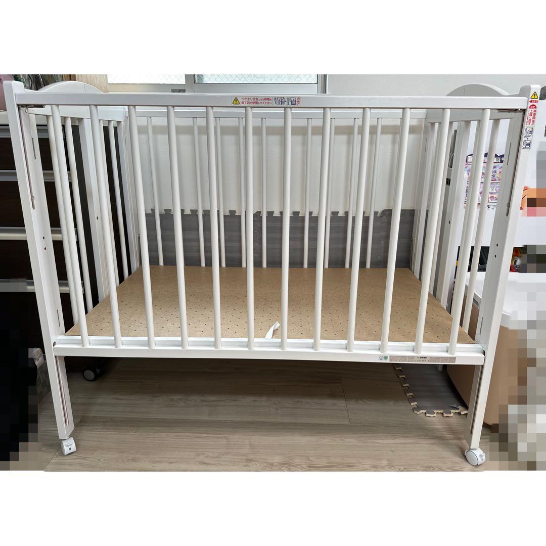 ベビーベッド スリーピー 折りたたみ ワンタッチハイベッド パル ホワイト