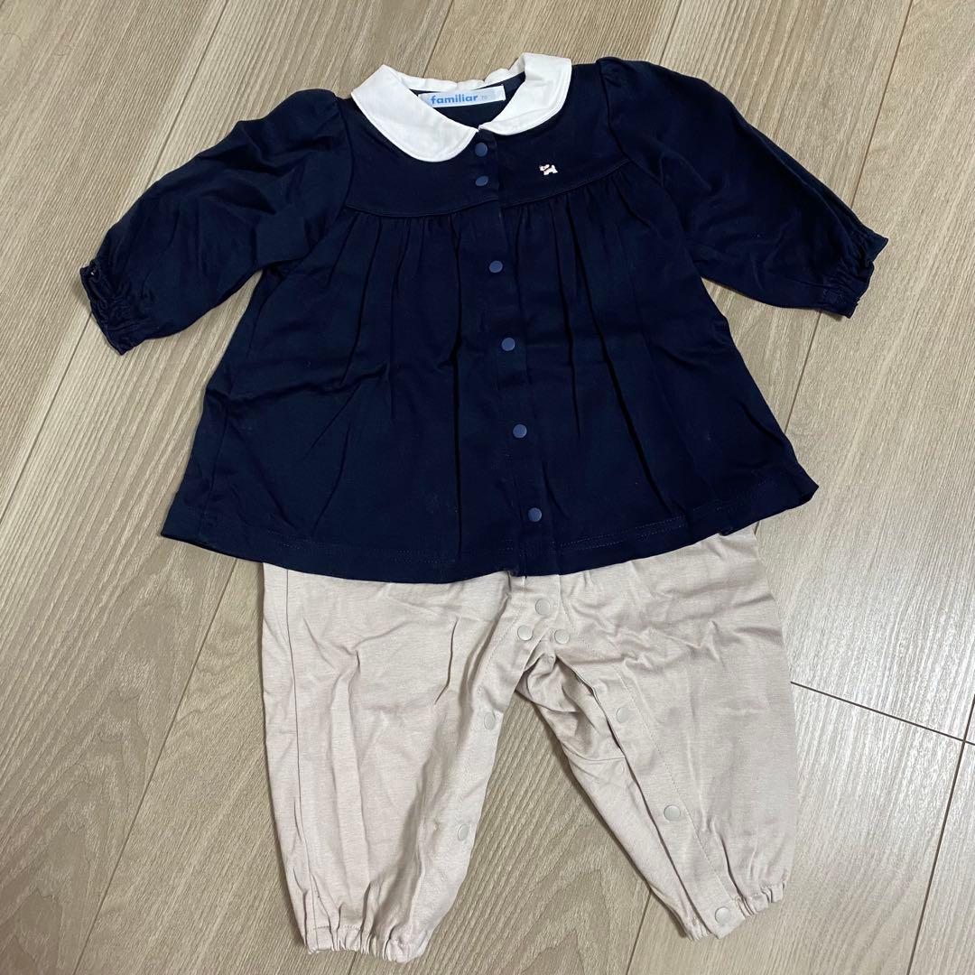 familiar ファミリア ベビーカバーオール 襟付きフォーマル 70