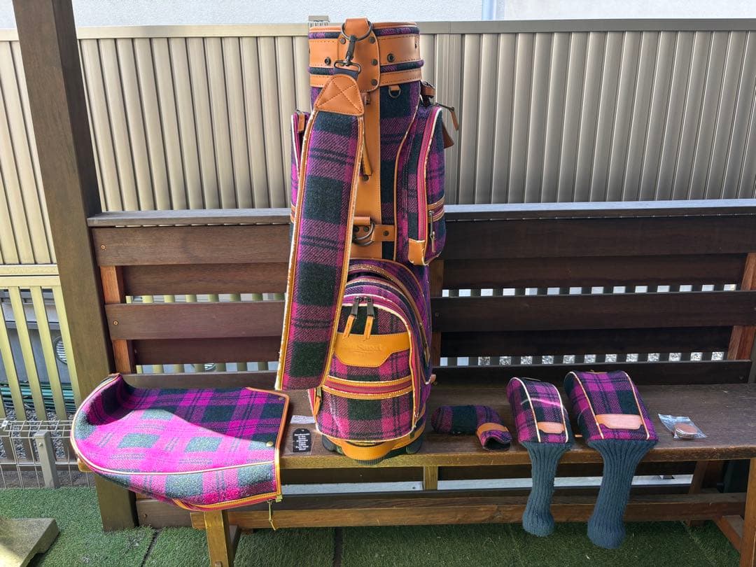 ポールスチュアート　HarrisTweed柄キャディバッグ　ユニセックス