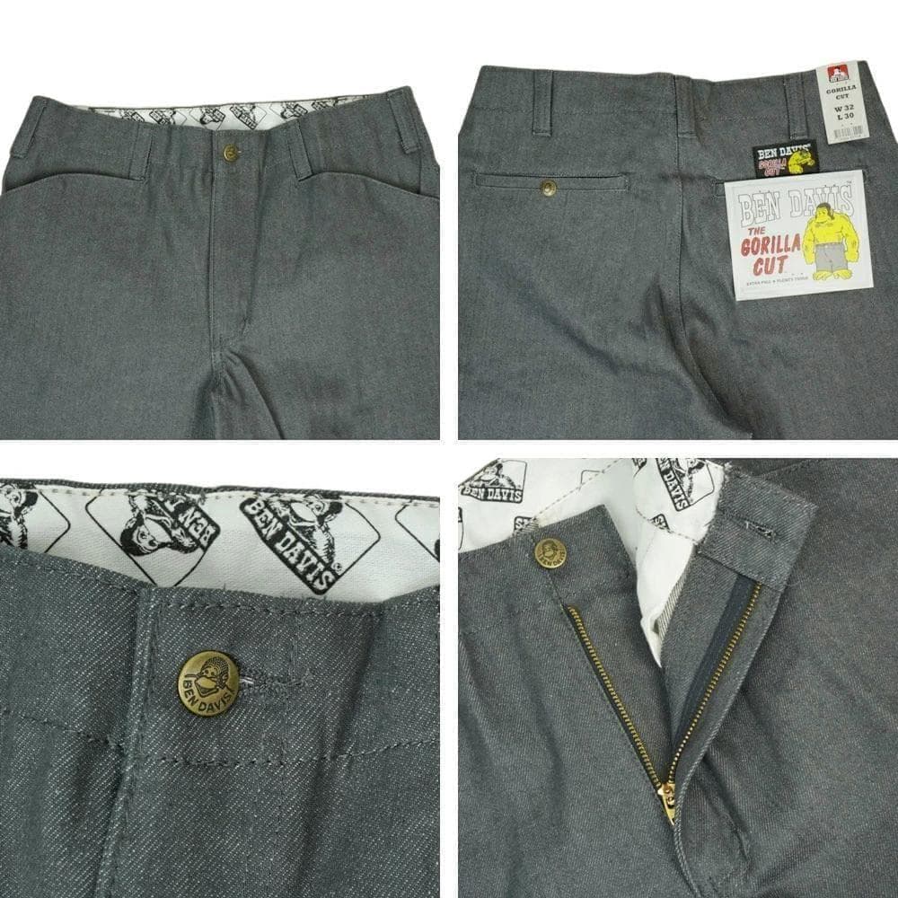 新品W32ベンデイビスbendavisゴリラカットチャコールデニムワークパンツ