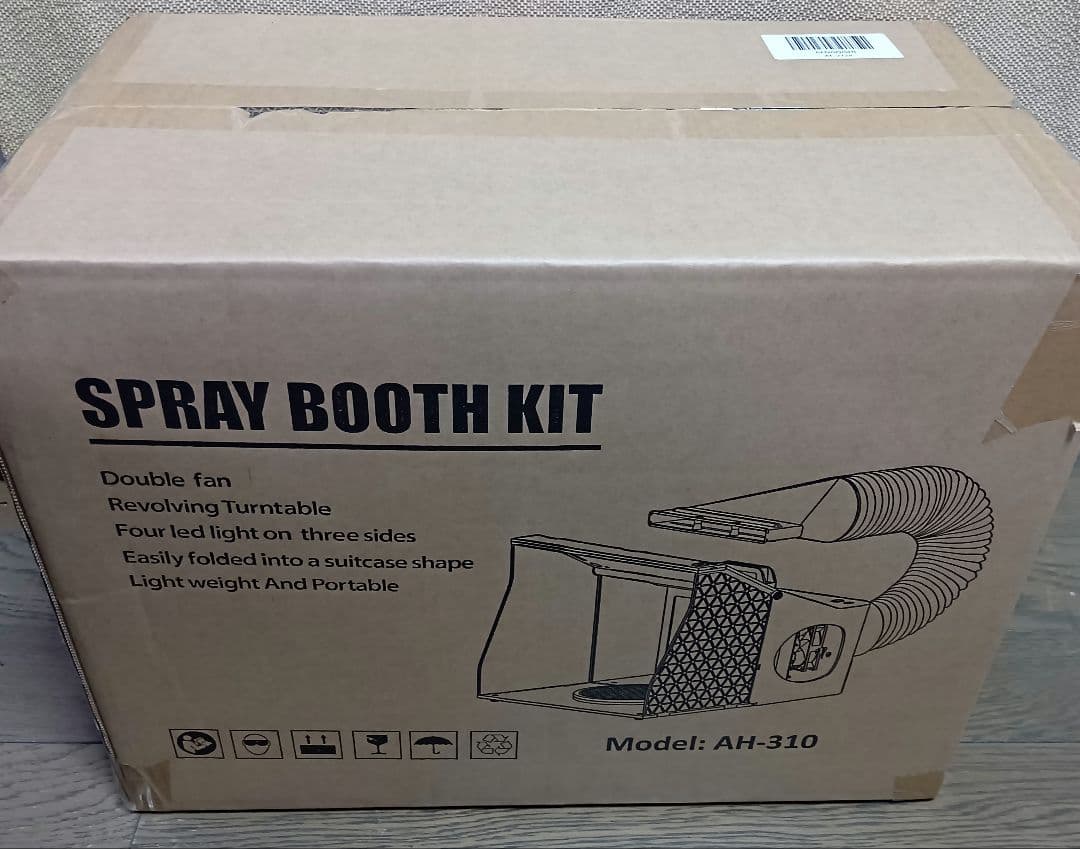 【新品】 AH-310 折りたたみ式 塗装ブース 強力ファン2点 LED照明付き
