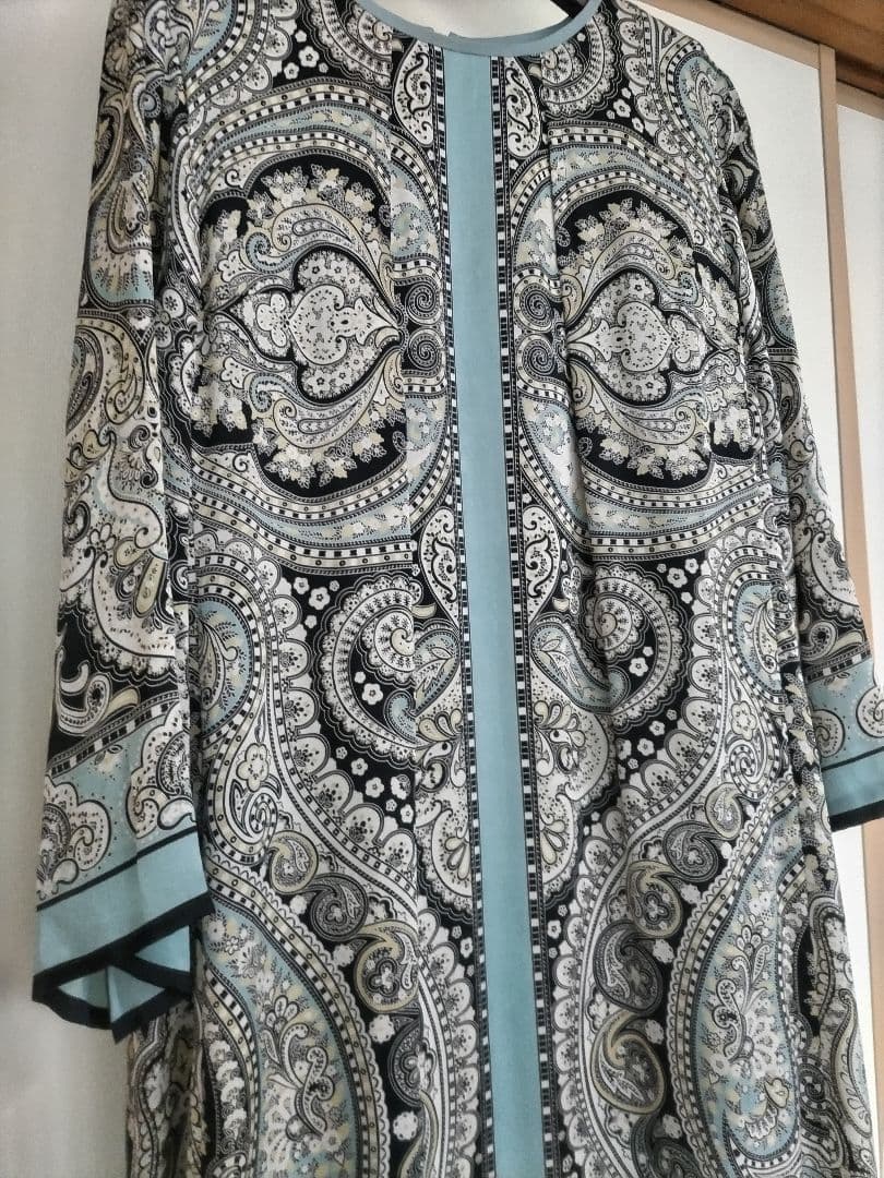 Rossa シルク ロングワンピース