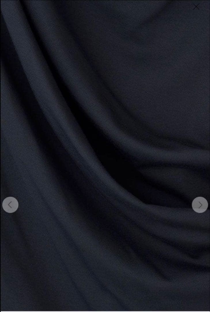 Aimeine ドレープネックカフススリーブトップス　ネイビ