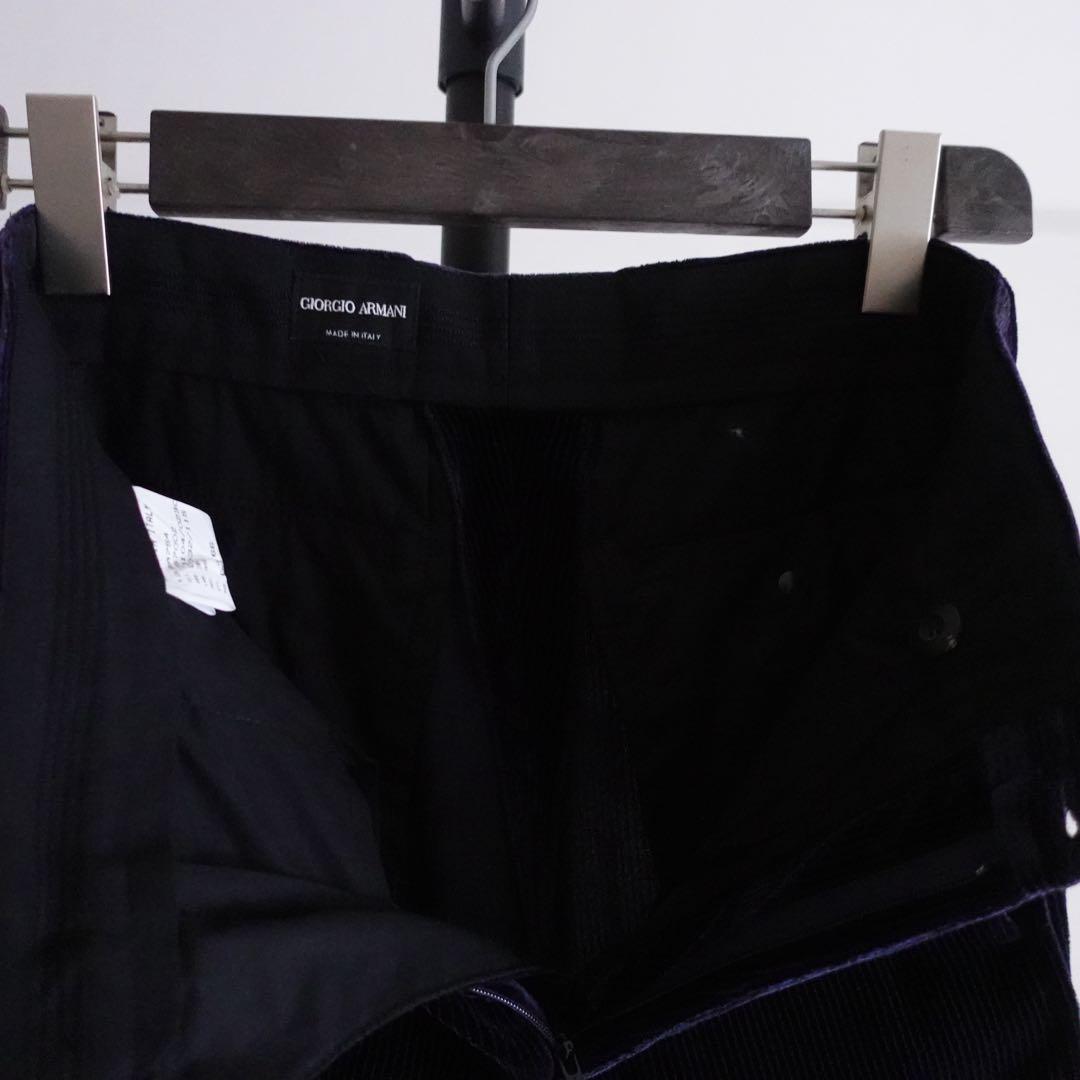 GIORGIO ARMANI レーヨンシルクナイロン　コーデュロイトラウザーズ