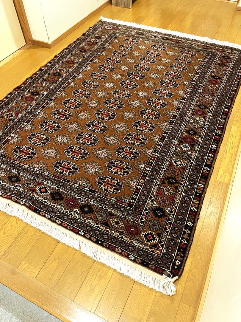 トルクメン ヴィンテージラグ 美品　約124x180cm