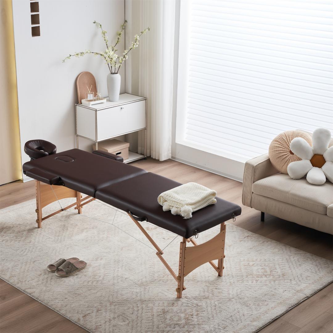 【プラスサイズ】マッサージベッド コンパクト 超軽量 折りたたみ エステベッド