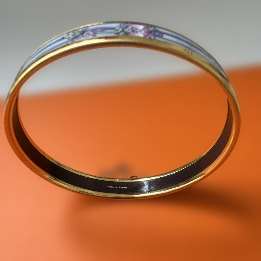 美品　エルメス バングル ブレスレット HERMES 七宝焼　エマイユ