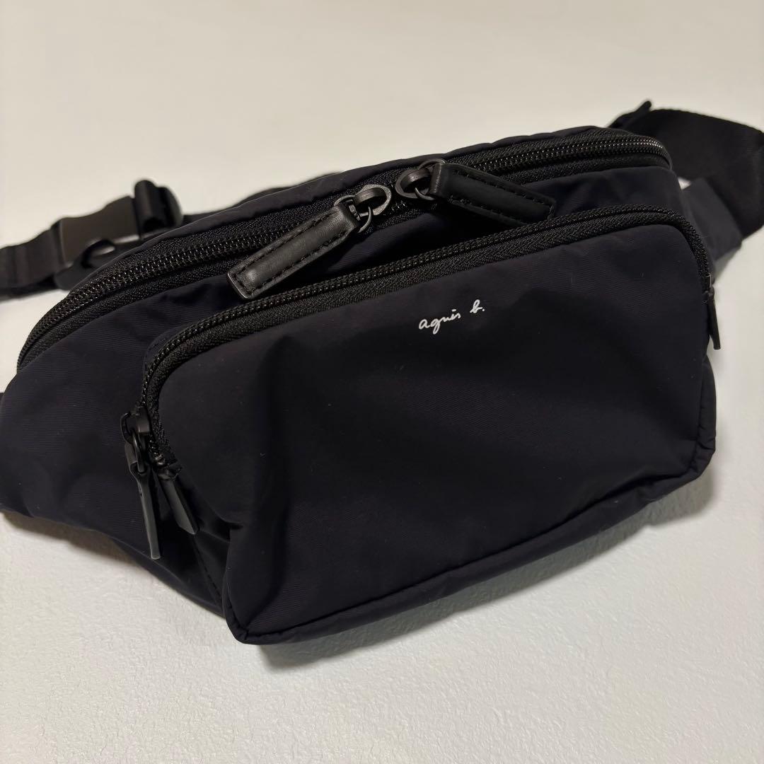 美品✨agnes b. アニエスベー TAS08-03 ウエストポーチ ブラック