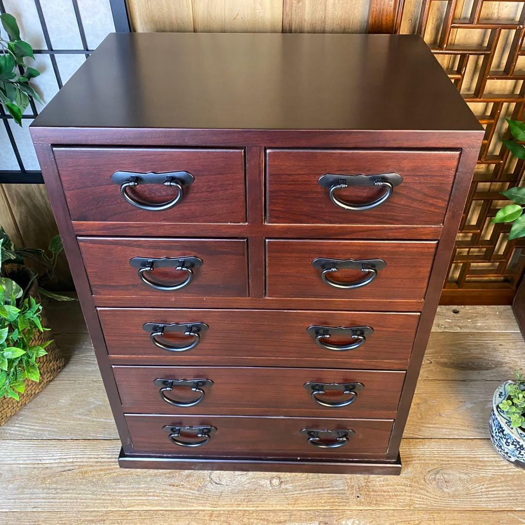 期間限定！セール中！民芸家具桐材多引き出しチェストタンスD48㎝×65㎝