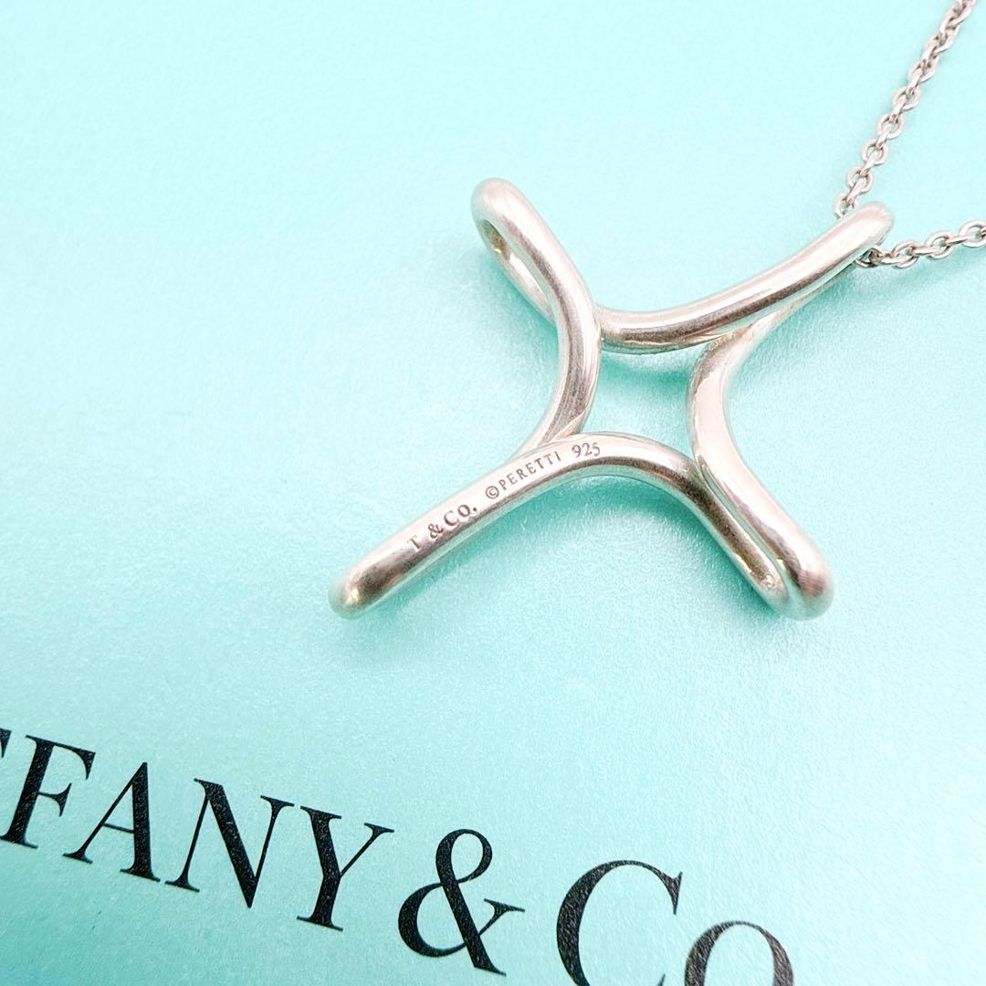 2982-1 人気✨Tiffany インフィニティクロス　ネックレス　SV925