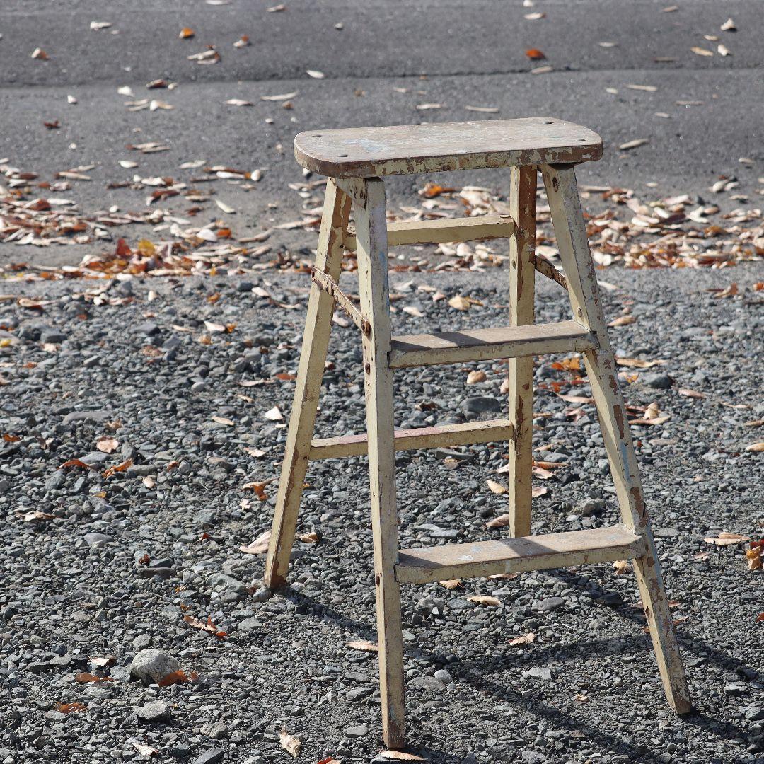 アンティーク ビンテージ 木製ラダー 脚立 ディスプレイ 飾り台 インテリア雑貨