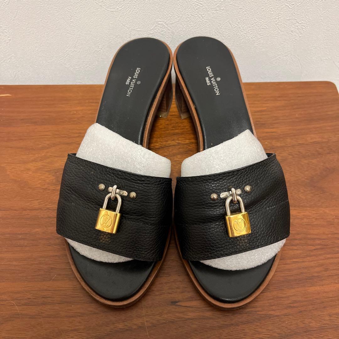 ルイヴィトン　黒　ミュール