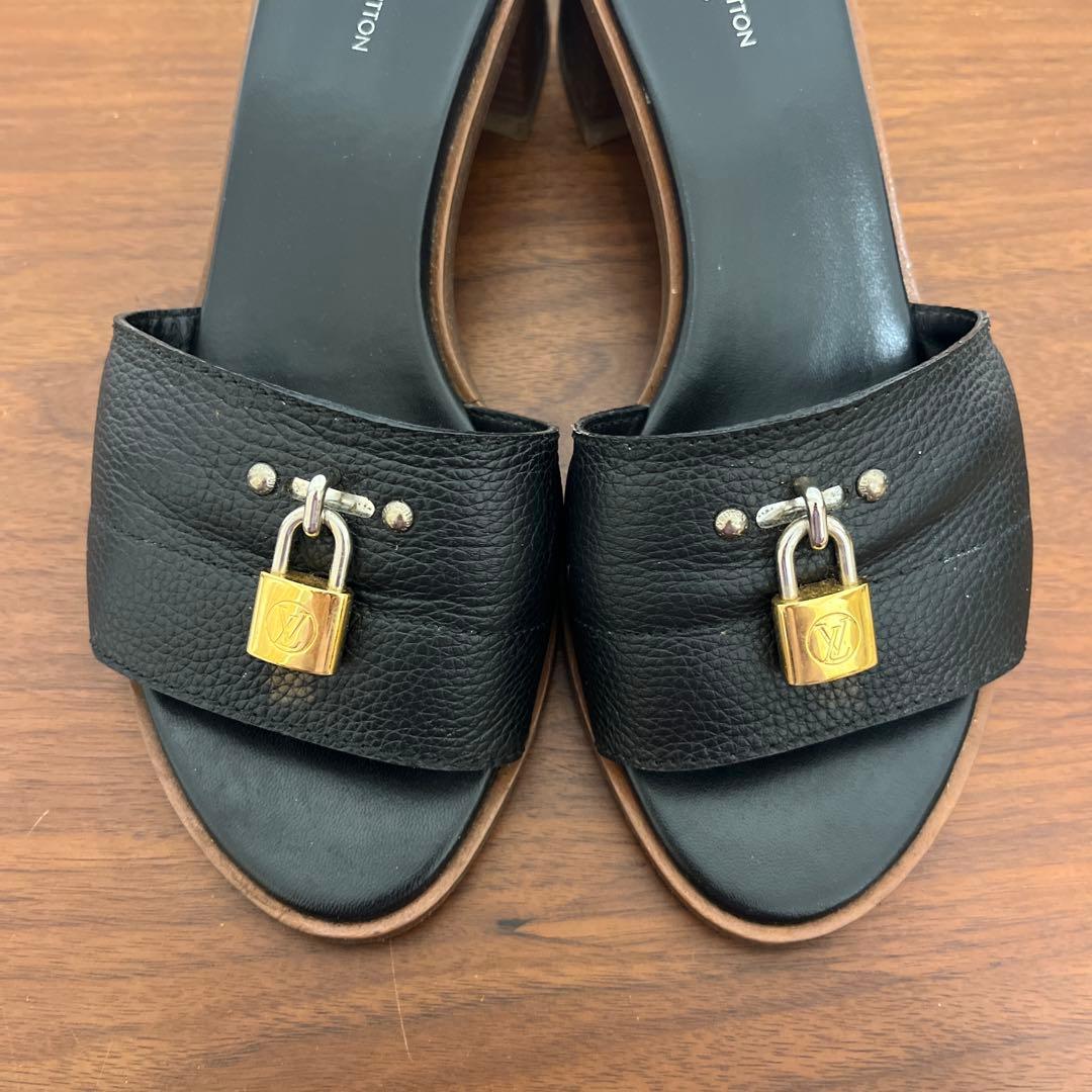 ルイヴィトン　黒　ミュール