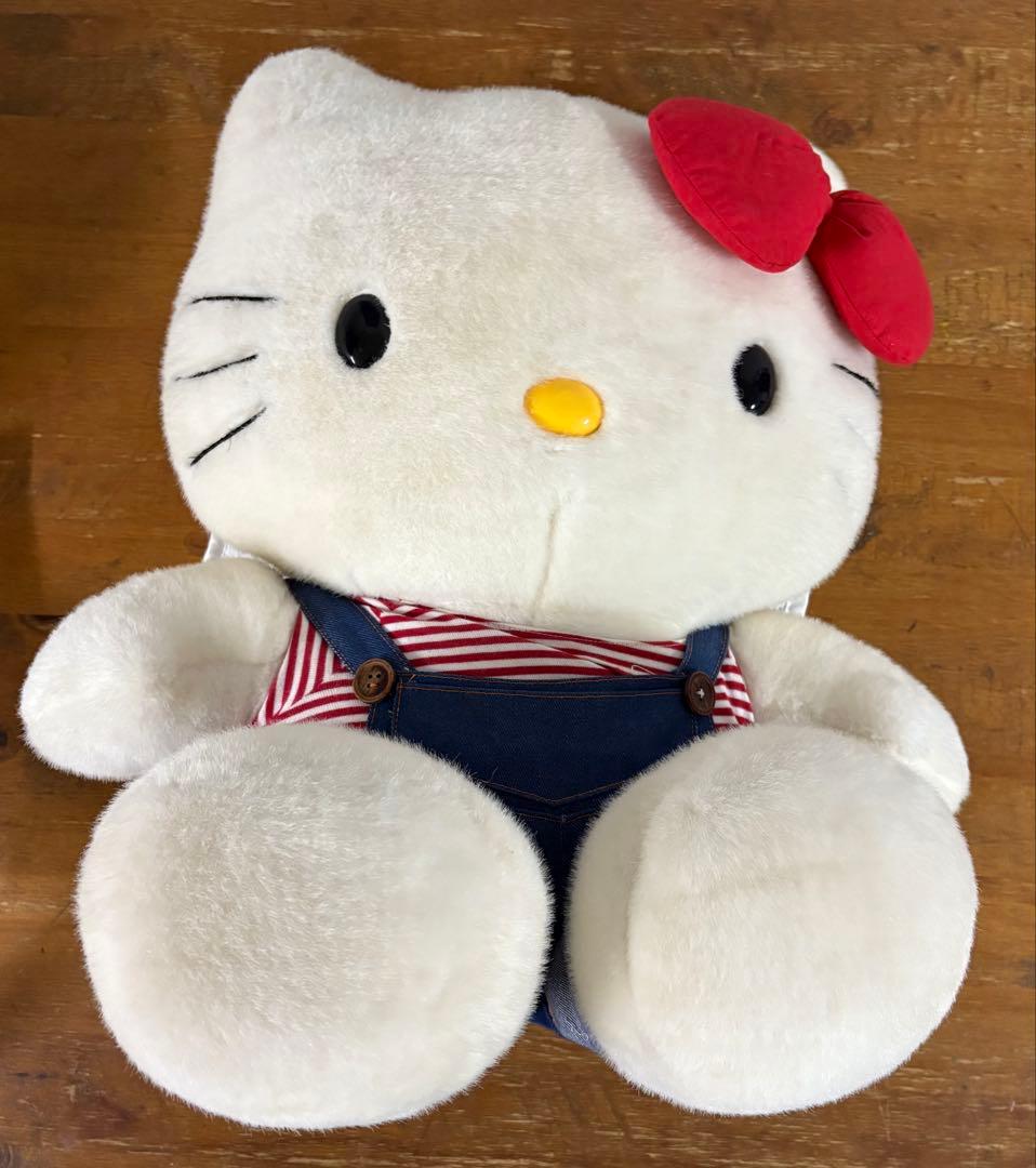 ハローキティ　サンリオ　ぬいぐるみ　LL オーバーオール　希少　激レア
