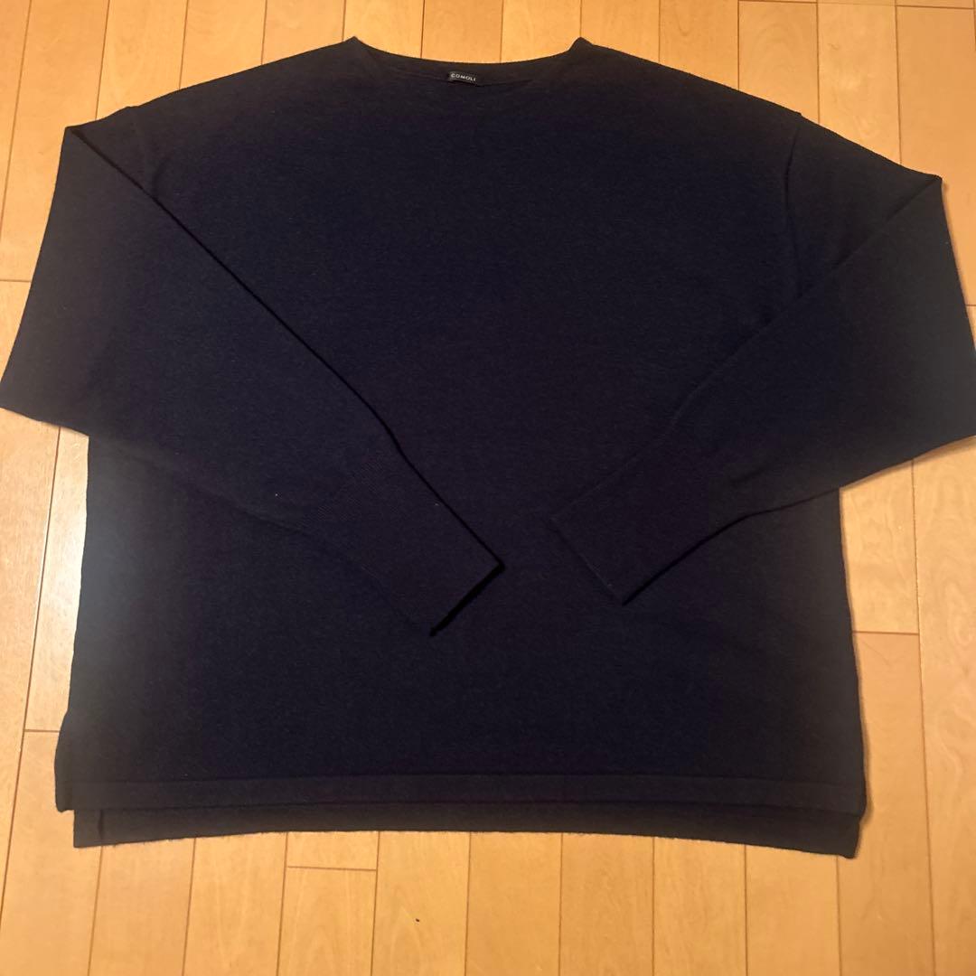 コモリ　カシミヤコモリニット　23AW ネイビー　COMOLI