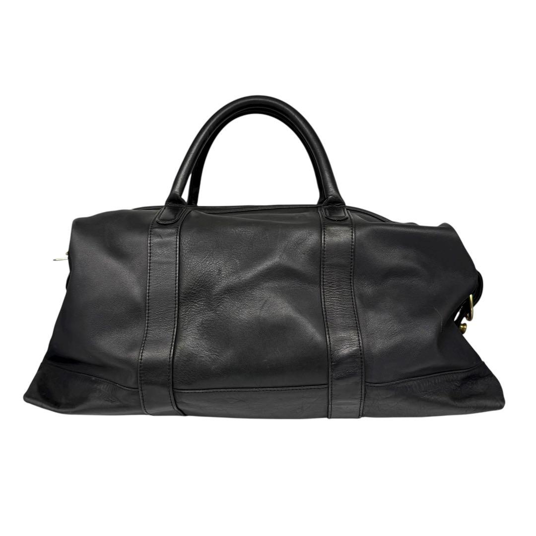美品 COACH コーチ ボストンバッグ オールレザー 大容量 黒