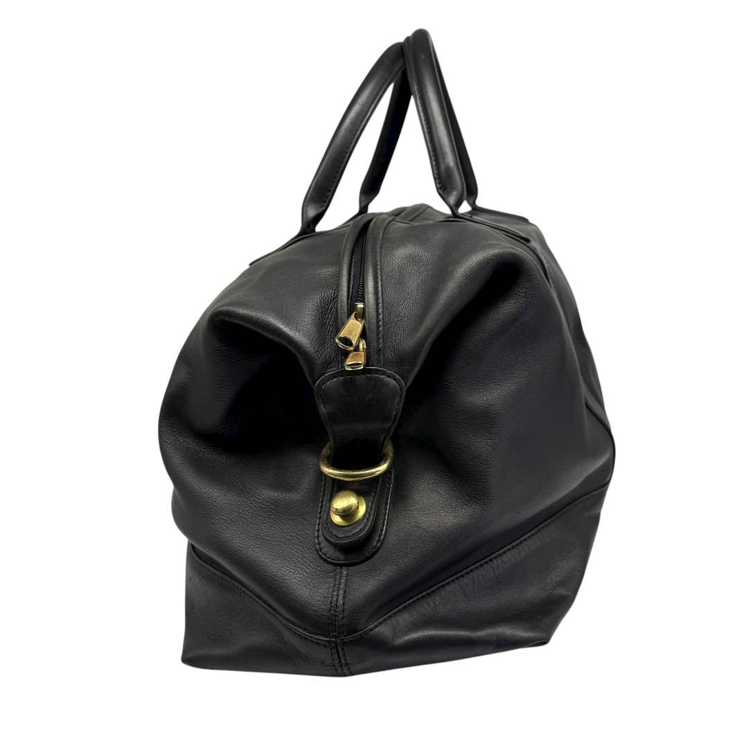 美品 COACH コーチ ボストンバッグ オールレザー 大容量 黒