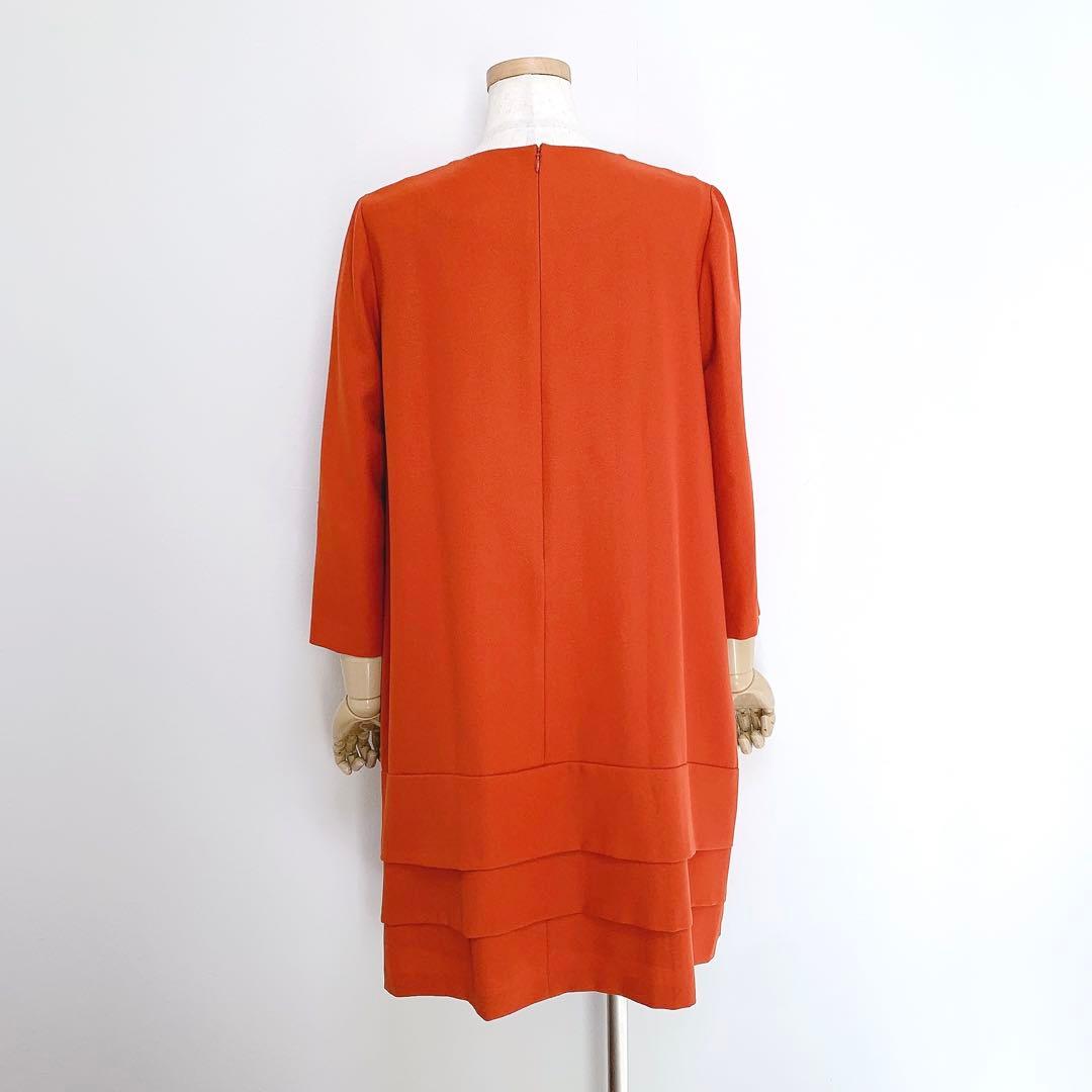 【美品✨】定価52,000円❤️アドーア✨サイズ36✨ワンピース✨日本製✨オレンジ