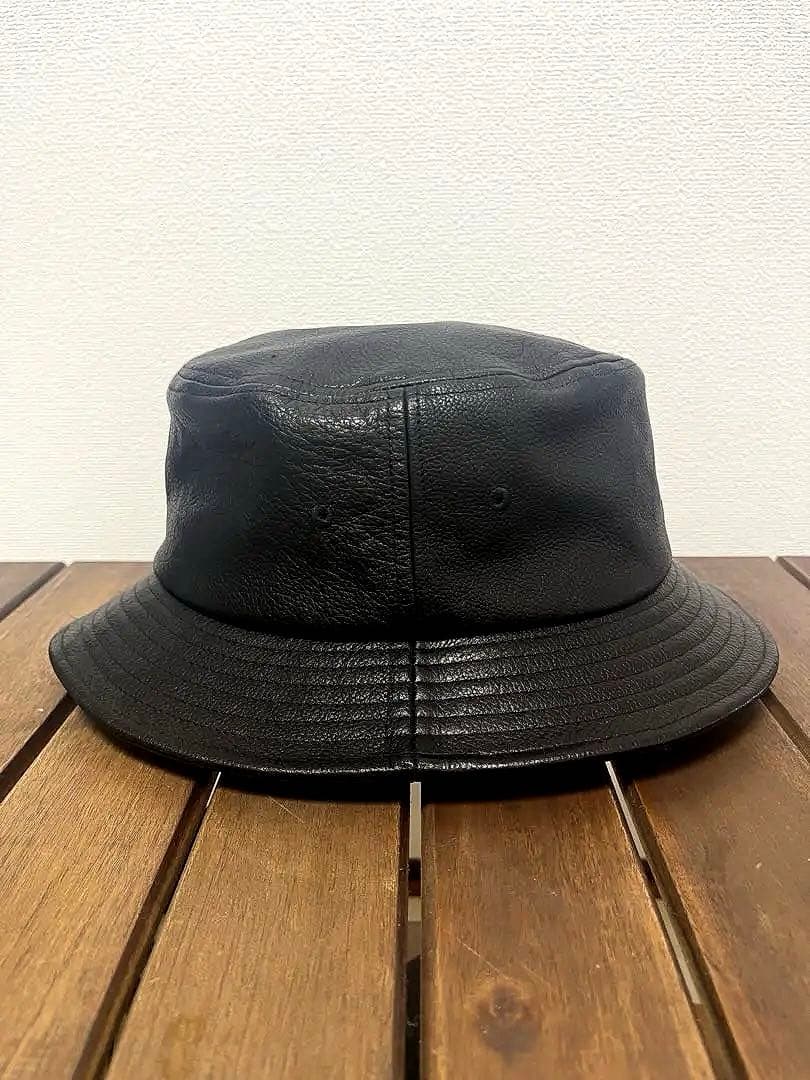 CALEE Leather Bucket Hat ブラック M キャリー 牛革