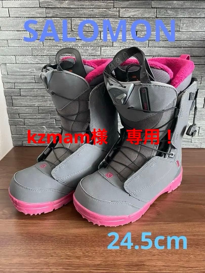 Salomon 女性用スノーボードブーツ グレー/ピンク
