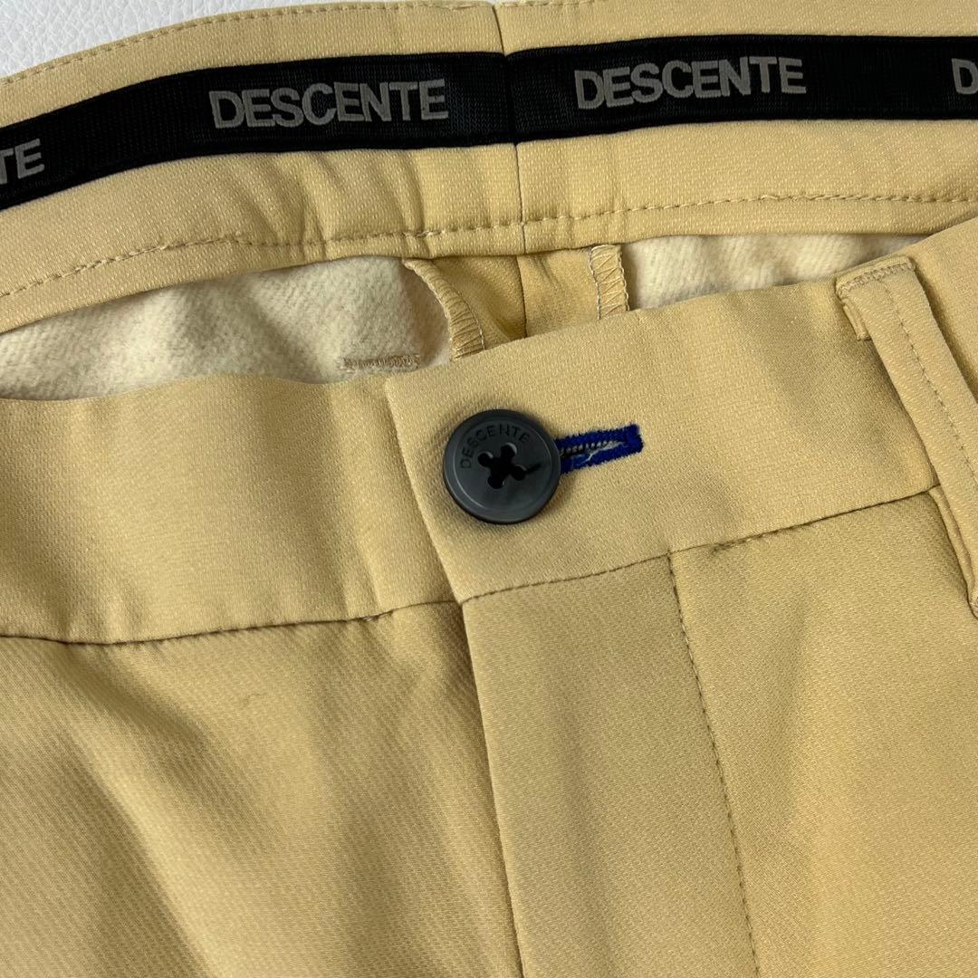 【美品】デサントゴルフ パンツ メンズウェア XL 裏起毛 ストレッチ ベージュ