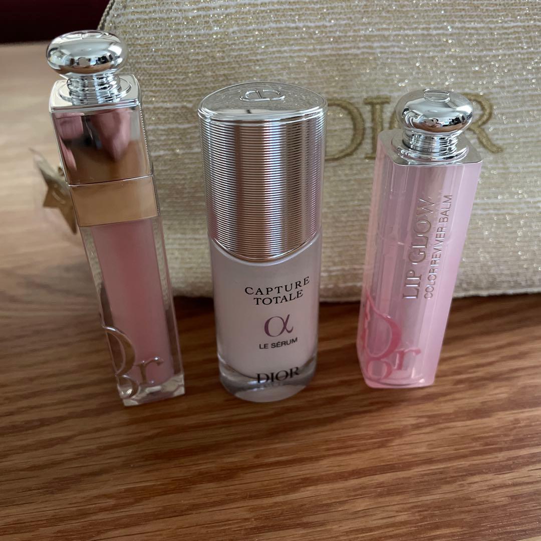 Dior リップグロス セット ゴールドポーチ付き