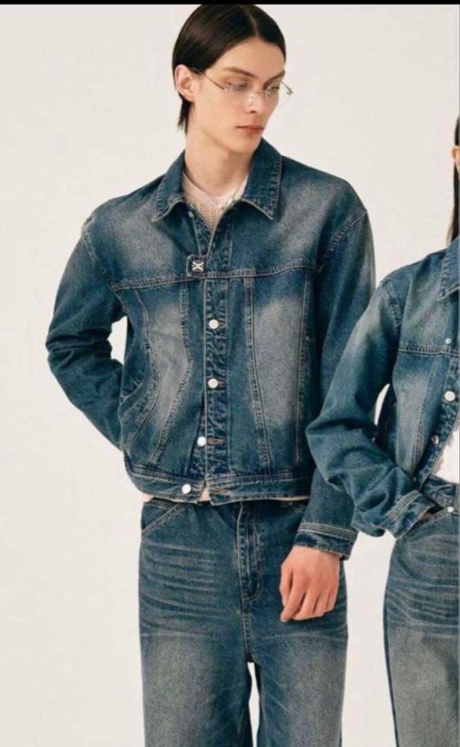 SATUR 韓国 Denim Trucker Jacket