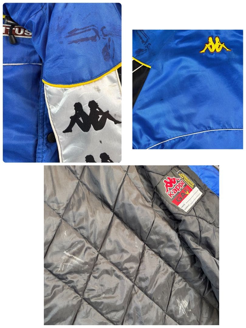 kappa カッパ JUVENTUS 刺繍ロゴ　中綿入り　ナイロンジャケット