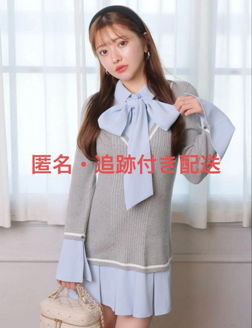 LIP SERVICE シャツドッキングプリーツワンピース リップサービス