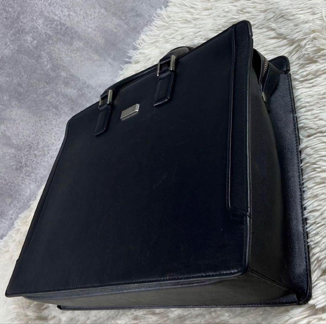 極美品 BURBERRY レザー ビジネスバッグ サフィアーノ ブラック