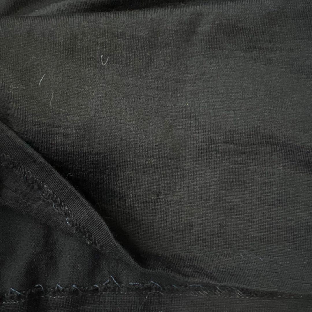 LEONARD ウールジャージー ワンピース 花柄 トリム 黒 スクエアネック